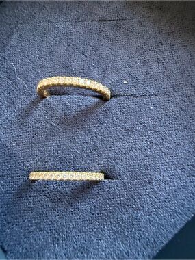 TWO Maria Tash Gold Pavé Hoop Earrings